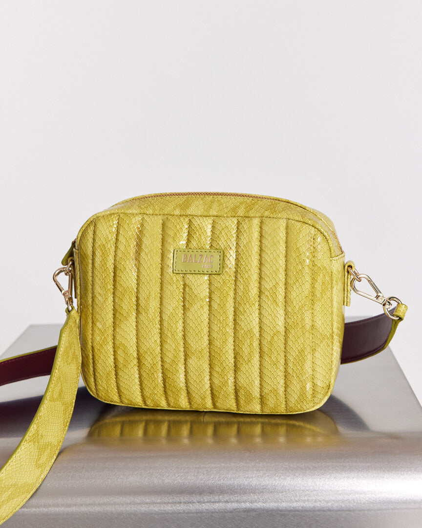 Sac César vernis embossé anis