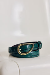 Ceinture Basma embossé emeraude
