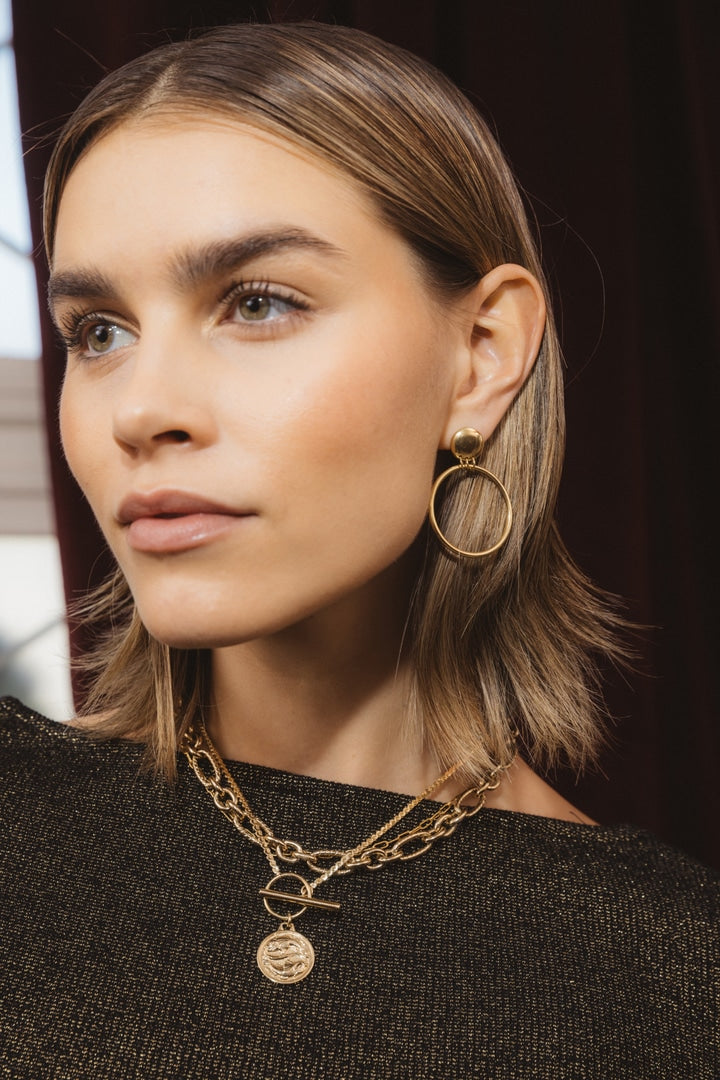 Boucles d'oreille Tila doré