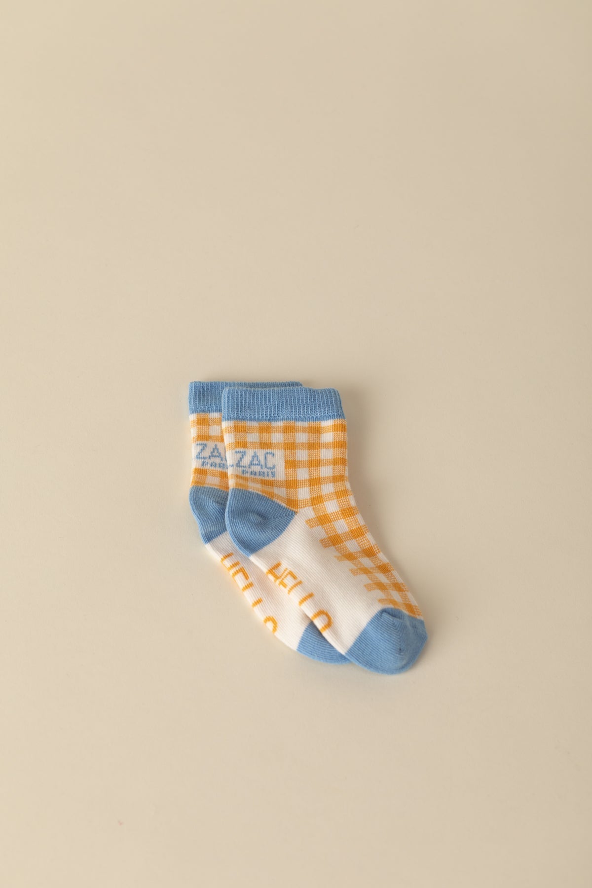Chaussettes Fricadelle carreaux jaune
