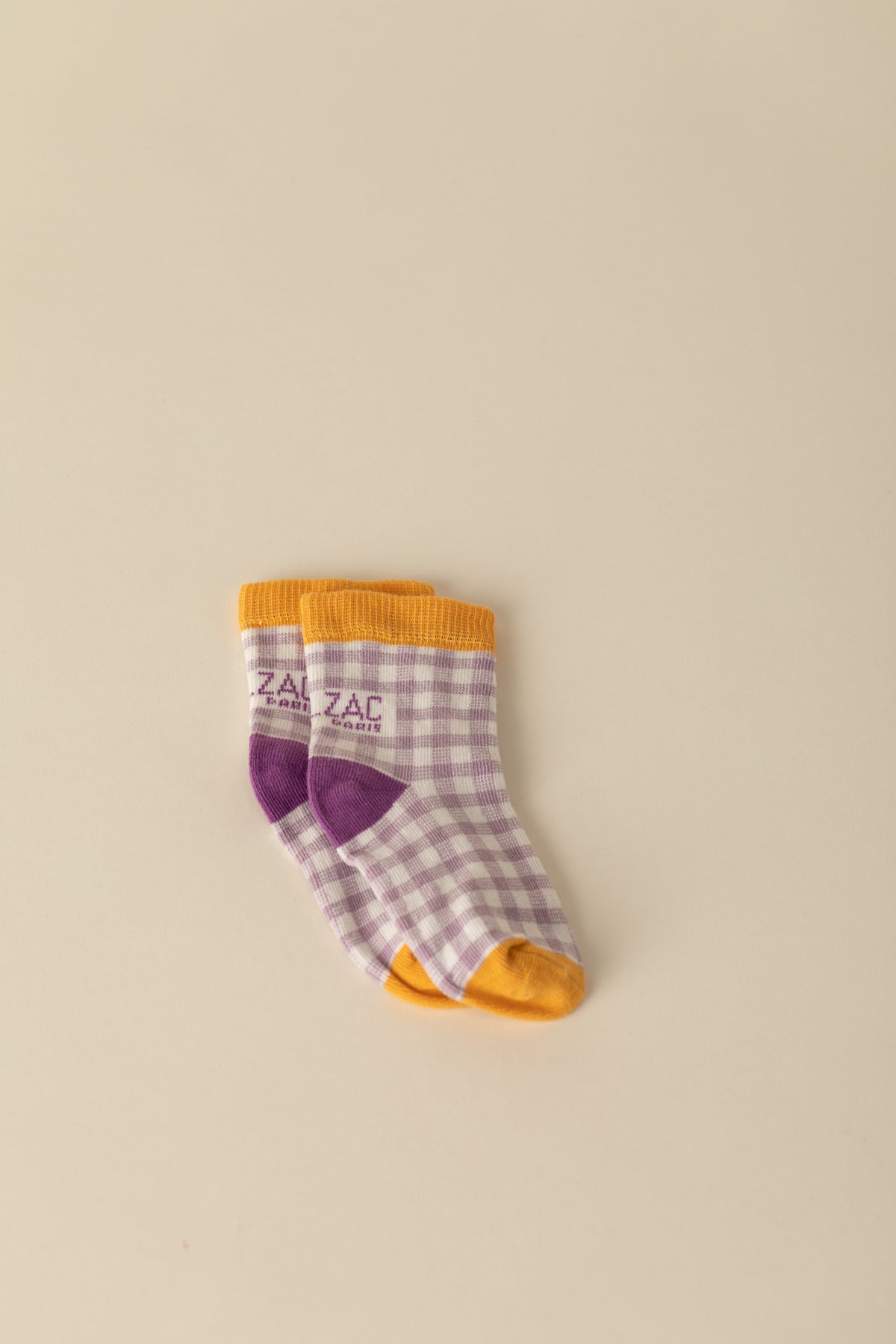 Chaussettes Fricadelle carreaux violet