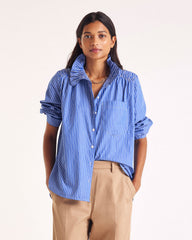 Chemise Léonor rayures bleu