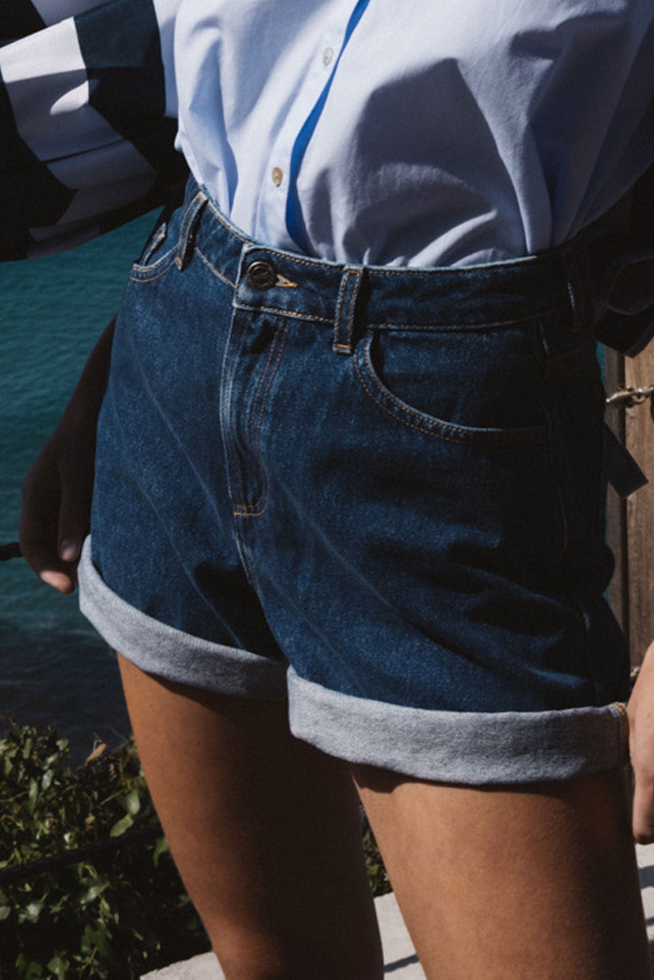 Short Maylone bleu midi