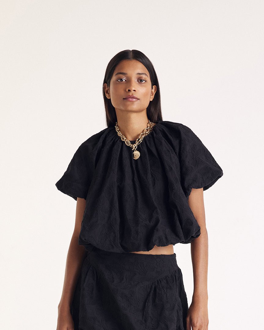 Blouse Isaure broderie noir