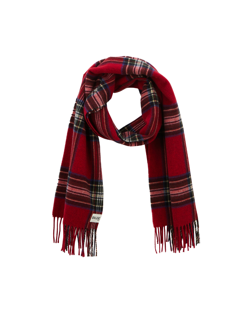 Écharpe Public tartan rouge