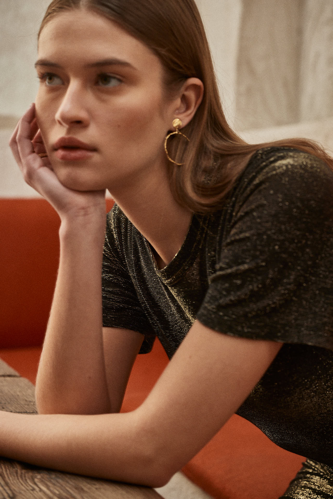 Boucles d'oreille Tila doré