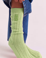Chaussettes Félice vert sauge